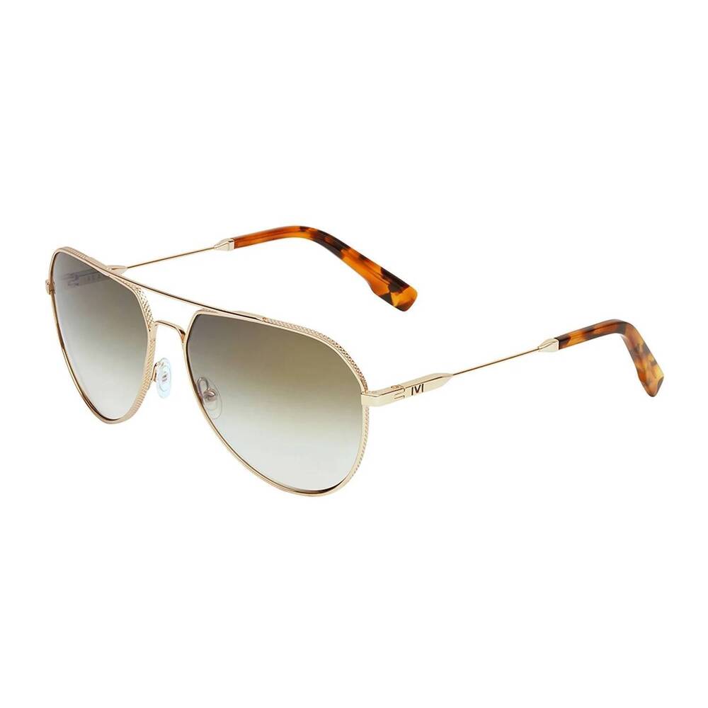 NEW IVI VISION unisex blake sunglasses in polished gold / green gradient lens